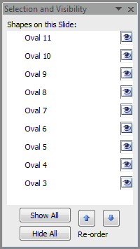 The Selection and Visibility task pane