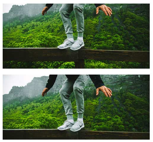 Before and after offset values were changed