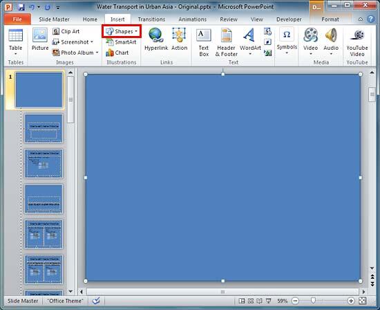 Rectangle drawn to cover the entire slide area