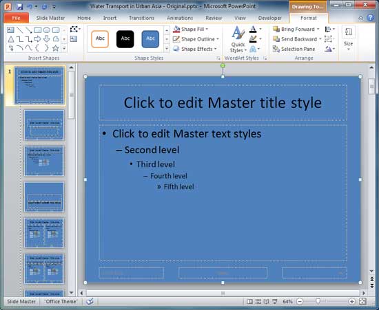 Rectangle shape sent to back