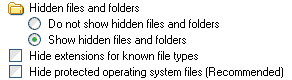 View Hidden Folders