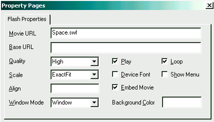 Property Pages dialog box