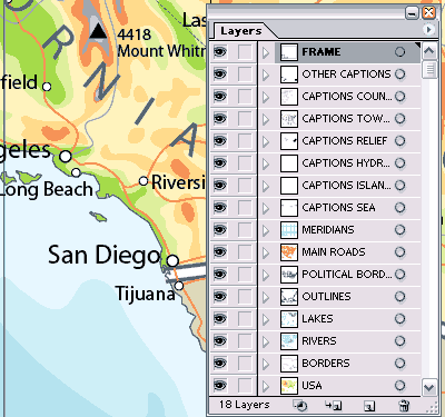 Map layers in Photoshop 