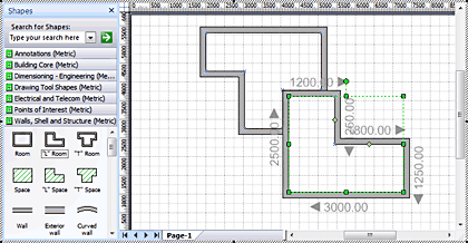 Visio 2007 interface within PowerPoint 2007