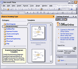 Choose Drawing Type in Visio