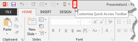 Quick Access toolbar