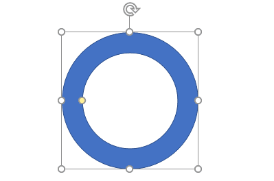 Shape inserted on the slide Shape inserted on the slide