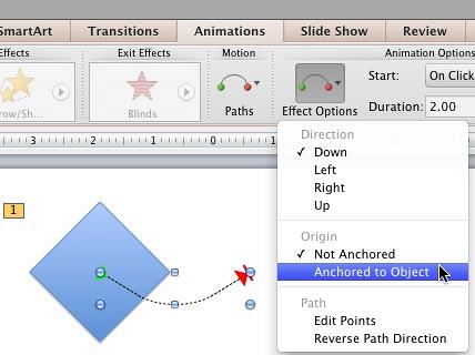 Anchored to Object option being selected Anchored to Object option being selected
