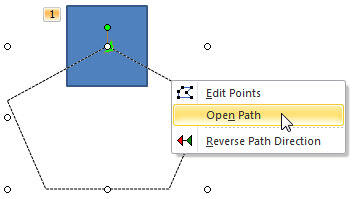 Open Path option to be selected