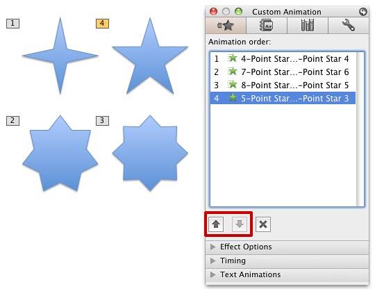 Animation selected within the Custom Animation tab of the Toolbox
