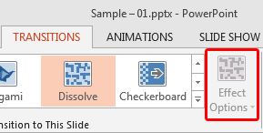 Effect Options button grayed out