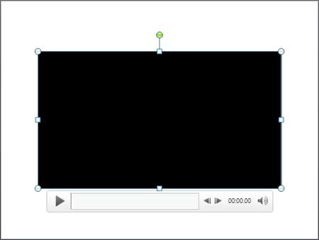 Selected video clip on the slide