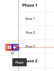 Add a Phase or a Row in empower