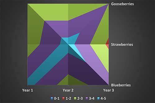 Contour surface chart subtype in PowerPoint