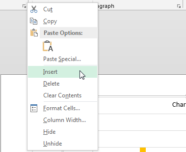 Insert option Insert option