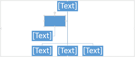 Shape added above the selected Shape