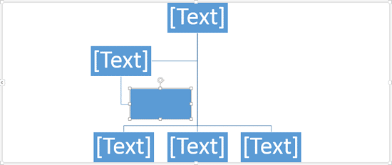 Shape added below the selected Shape