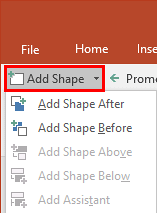 Add Shape button