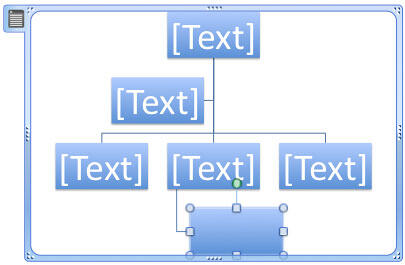 Shape added below the selected Shape