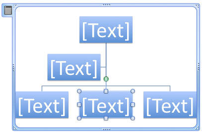 Shape selected within the Organization Chart