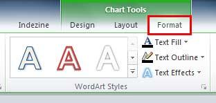 Format tab of the Ribbon selected
