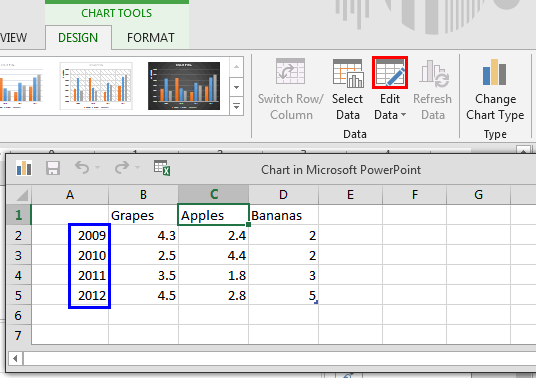 Edit Data button Edit Data button