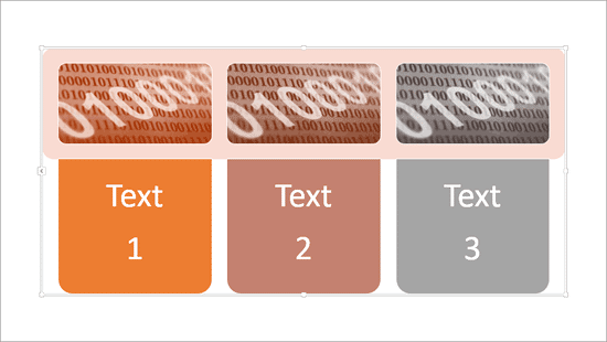 Color of the SmartArt graphic pictures changed
