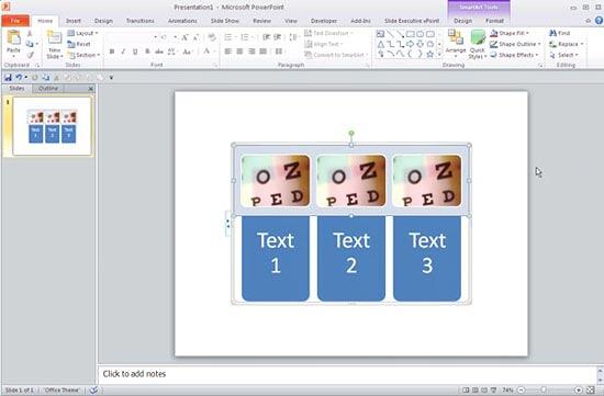 Horizontal Picture List SmartArt graphic