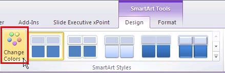 Change Colors button selected