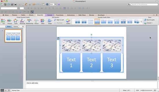 Horizontal Picture List SmartArt graphic