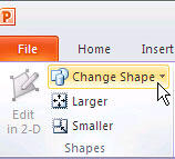 Change Shape button Change Shape button