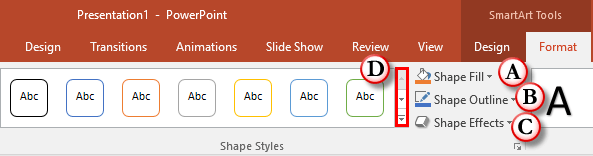 Shape Styles group
