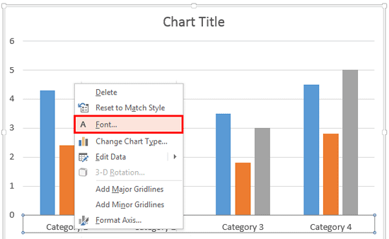 Font option selected Font option selected