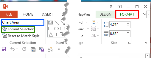 Chart Tools Format tab
