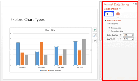 Format Data Series Task Pane