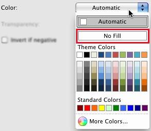 No Fill option within Color gallery No Fill option within Color gallery