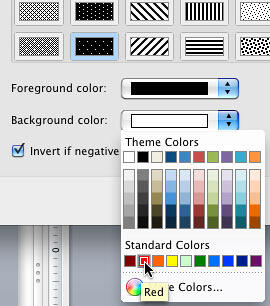 Background color selected for negative values Background color selected for negative values