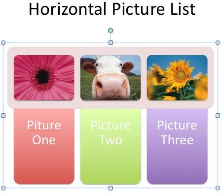 SmartArt graphic converted to shapes