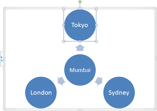 Selected shape deleted