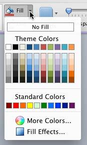 Fill drop-down gallery