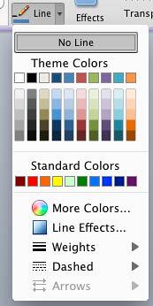 Line drop-down gallery Line drop-down gallery