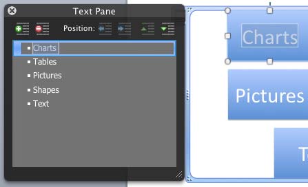 Text selected within the Text Pane