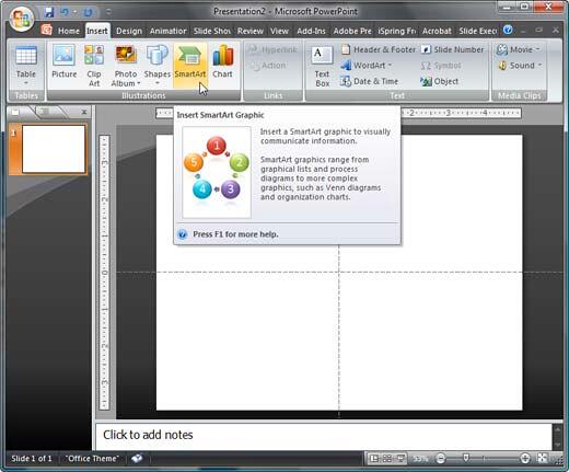 Insert SmartArt Insert SmartArt