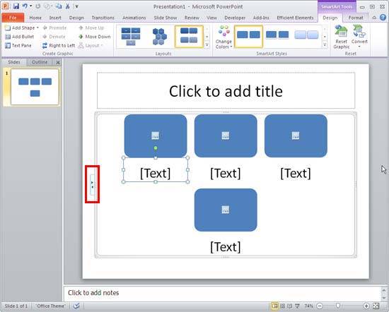 Inserted SmartArt graphic
