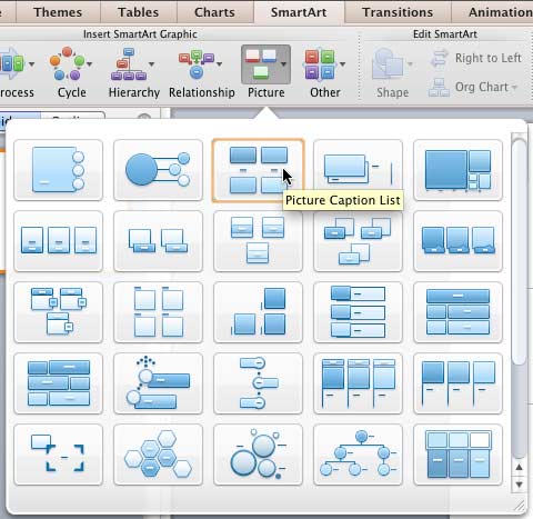 Picture SmartArt type gallery Picture SmartArt type gallery