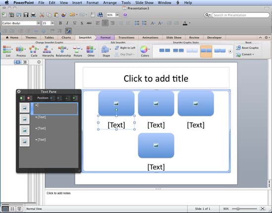 SmartArt graphic Text Pane SmartArt graphic Text Pane