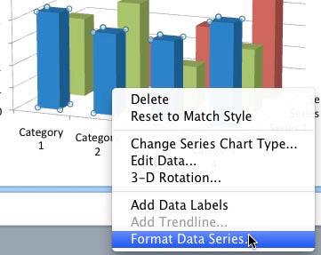 Format Data Series option selected