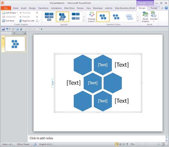Alternating Hexagons SmartArt graphic Alternating Hexagons SmartArt graphic