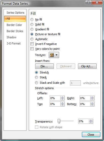 Picture or texture fill