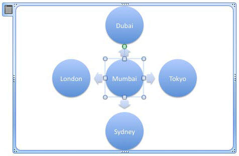 Basic Radial SmartArt graphic